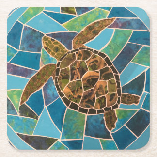 Carré Dessous de verre de la tortue de mer