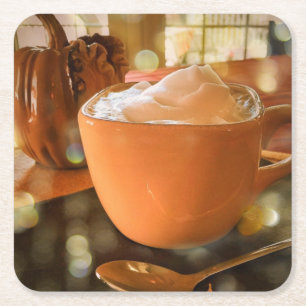 Carré Dessous de verre de Latte d'épice de citrouille