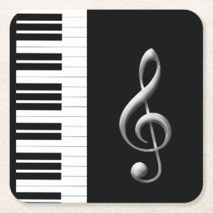 Carré Dessous de verre de musique piano
