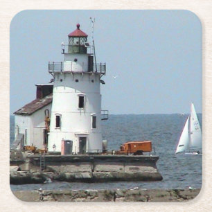 Carré Dessous de verre de papier de phare d'été