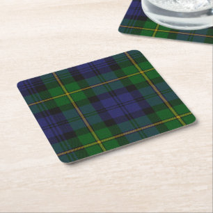 Carré Dessous de verre de papier de plaid de Gordon de