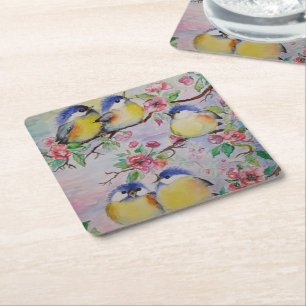 Carré Dessous de verre de papier de printemps Little Spa