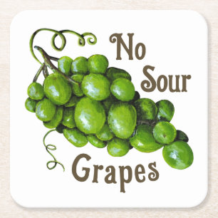Carré Dessous de verre de papier de raisins verts