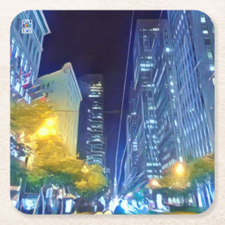 Carré Dessous de verre de papier du marché de vie
