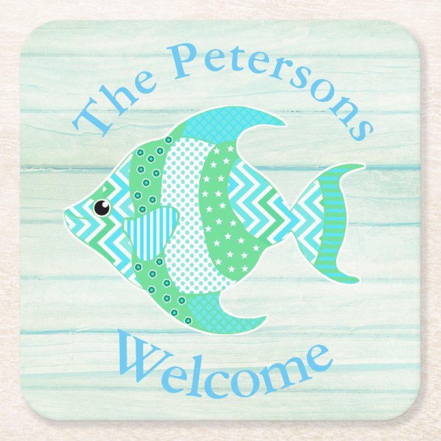 Carré Dessous de verre de papier faits sur commande de (Devant)