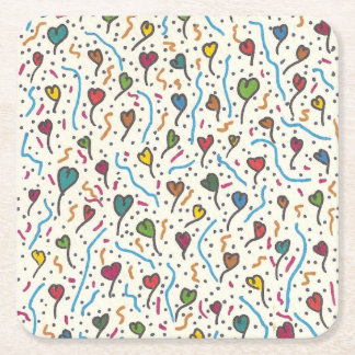 Carré Dessous de verre de papier lunatiques