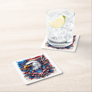 Carré Dessous de verre de papier patriotique