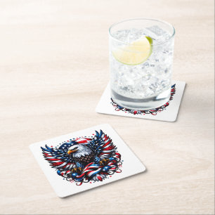 Carré Dessous de verre de papier patriotique