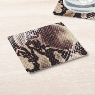 Carré Dessous de verre de papier - Peau de serpent