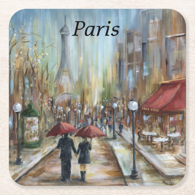 Carré Dessous de verre de Paris (Devant)