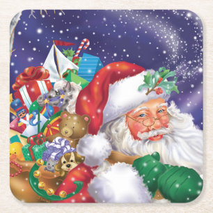 Carré Dessous de verre de Père Noël