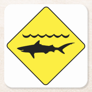 Carré Dessous de verre de signe "de requins de