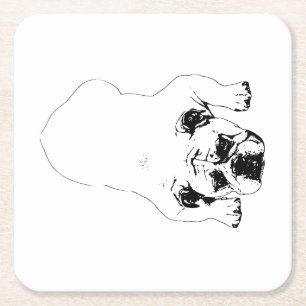 Carré Dessous de verre de table de cheer Bulldog