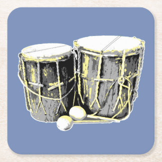 Carré Dessous de verre de tambour de Garifuna