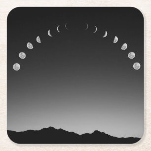 Carré Dessous de verre d'éclipse de lune