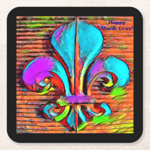 Carré Dessous de verre Design Art numérique Fleur De Lis