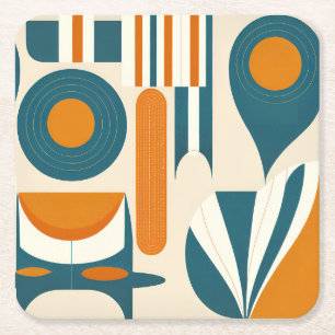 Carré dessous de verre design moderne du milieu du siècl