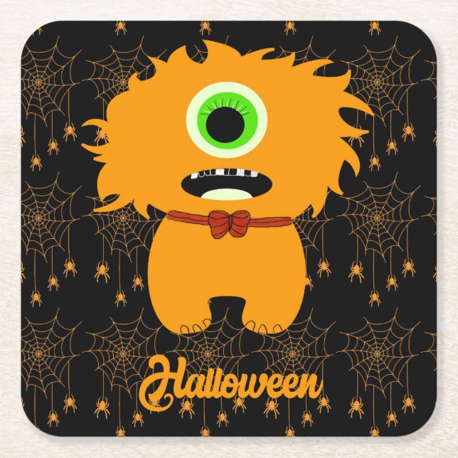 Carré Dessous de verre d'Halloween pour enfants (Devant)