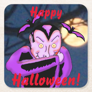 Carré Dessous de verre d'Halloween Vampire