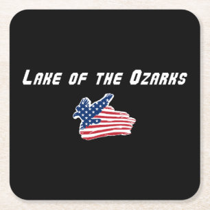 Carré Dessous de verre du lac des Ozarks Missouri Eagle