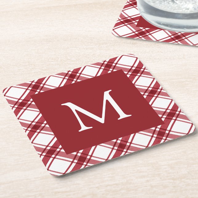 Carré Dessous de verre du livre rouge et du livre blanc (Red and White Paper Coaster
)