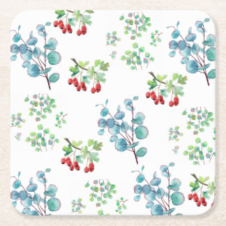 Carré Dessous de verre en papier à motif floral