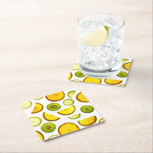 Carré Dessous de verre en papier aux agrumes