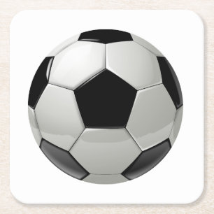Carré Dessous de verre en papier ballon de football