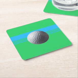 Carré Dessous de verre en papier de Golf Ball