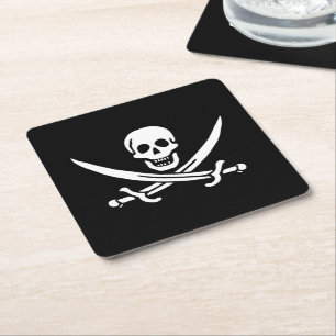 Carré Dessous de verre en papier pirate