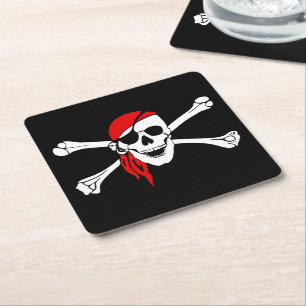 Carré Dessous de verre en papier pirate