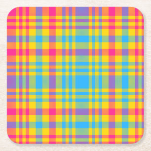 Carré Dessous de verre en papier Plaid Days