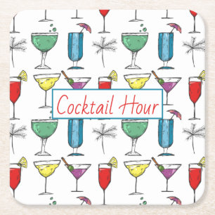 Carré Dessous de verre en papier pour cocktail Boissons 
