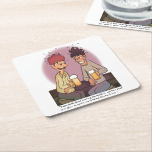 Carré Dessous de verre en papier pour les bières