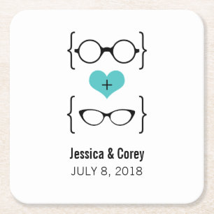 Carré Dessous de verre en papier pour verres Aqua Geeky