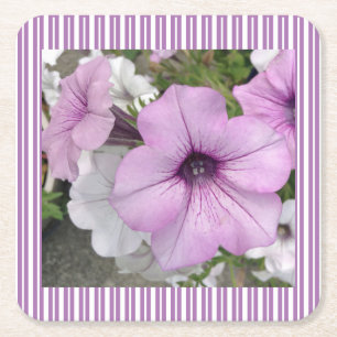 Carré Dessous de verre en papier rayé Petunia