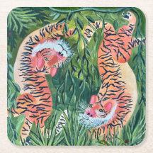 Dessous de verre en papier tigre
