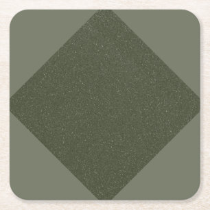 Carré Dessous de verre en papier vert mousse avec accent