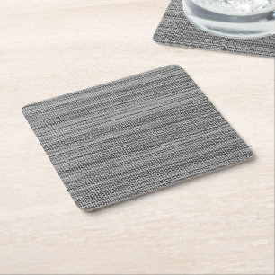 Carré Dessous de verre en tissu gris Faux - Moderne