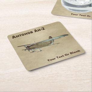 Carré Dessous de verre en verre Antonov An-2
