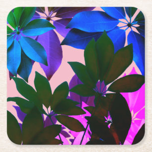 Carré Dessous de verre feuilles sur mesure Jungle