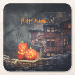 Carré Dessous de verre Haunted House Paper