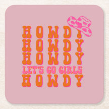 Dessous de verre Howdy cowgirl