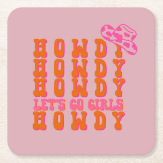 Carré Dessous de verre Howdy cowgirl