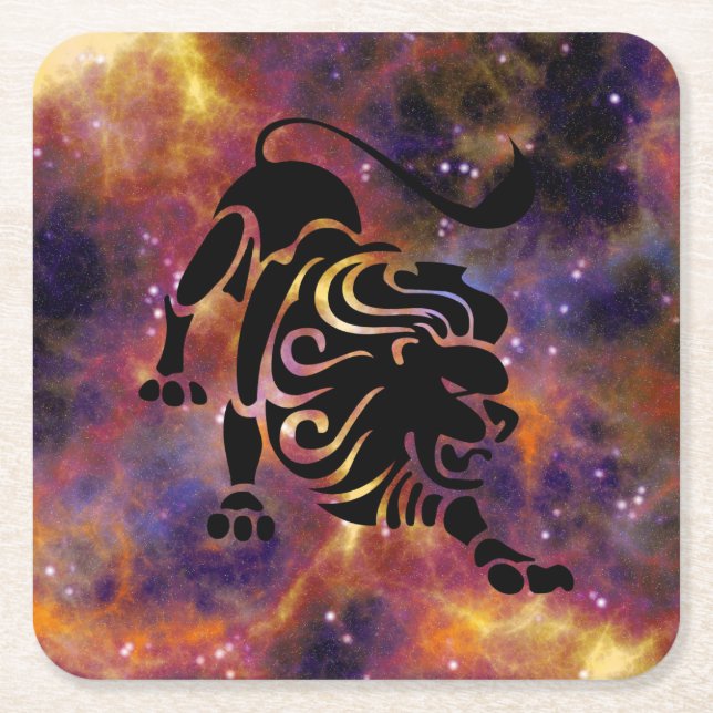 Carré dessous de verre leo lion (Devant)