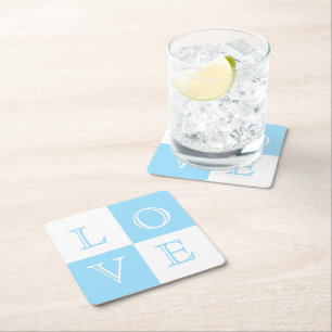 Carré Dessous de verre mariage Love