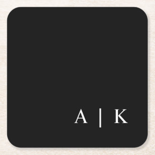 Carré Dessous de verre mariages Favorisés Avec Monogramm