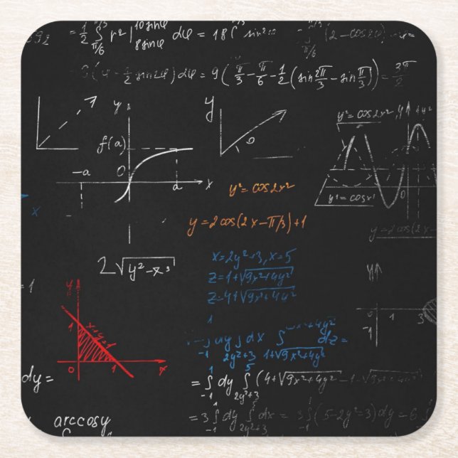 Carré Dessous de verre mathématique (Devant)
