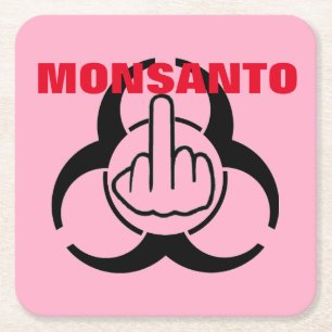 Carré Dessous de verre Monsanto Bio Risque Retourner