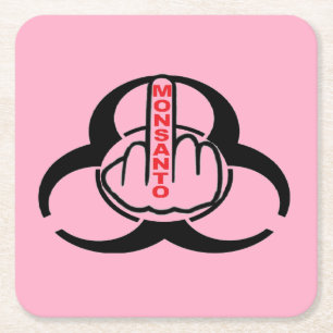 Carré Dessous de verre Monsanto Bio Risque Retourner